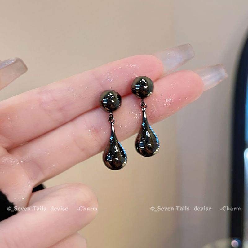 Polished Droplet Alloy Drop Earring SpreePicky