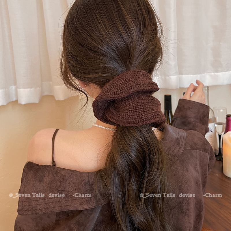 Plain Knit Scrunchie SpreePicky