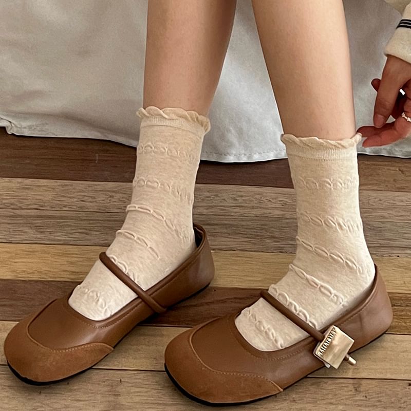 Plain Frill Trim Socks / Set SpreePicky