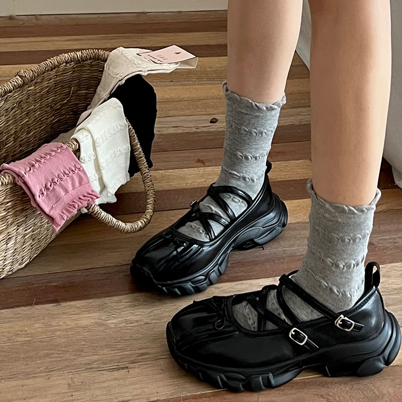 Plain Frill Trim Socks / Set SpreePicky