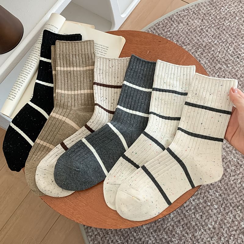 Striped Ribbed Socks SpreePicky