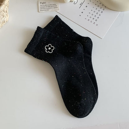 Floral Embroidered Distressed Socks SpreePicky