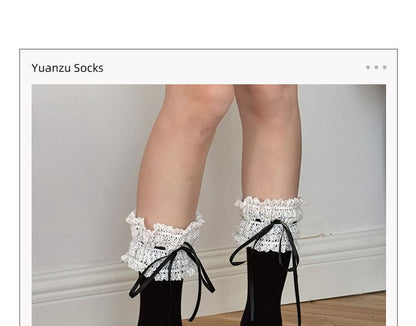 Plain Lace Trim Socks / Set SpreePicky