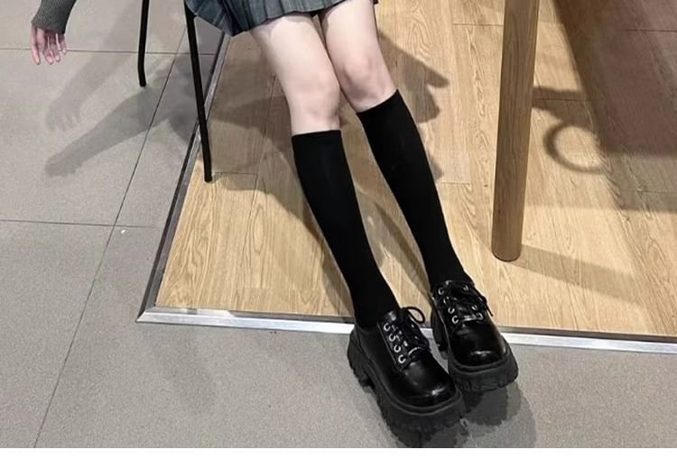 Plain Knee High Socks / Set SpreePicky