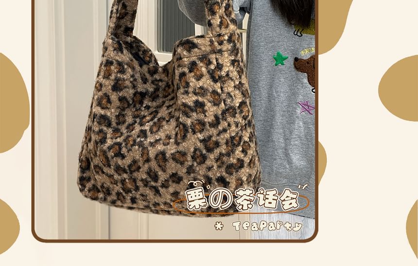 Fluffy Leopard Tote Bag SpreePicky