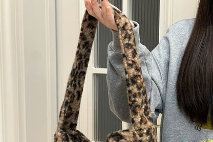 Fluffy Leopard Tote Bag SpreePicky