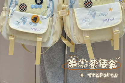 Cartoon Embroidered Tote Bag / Zip Backpack SpreePicky