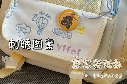 Cartoon Embroidered Tote Bag / Zip Backpack SpreePicky