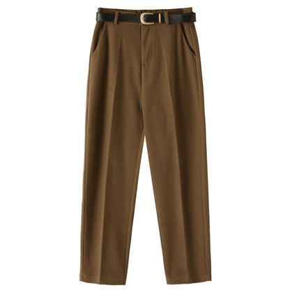 High Waist Plain Tapered Suit Pants SpreePicky