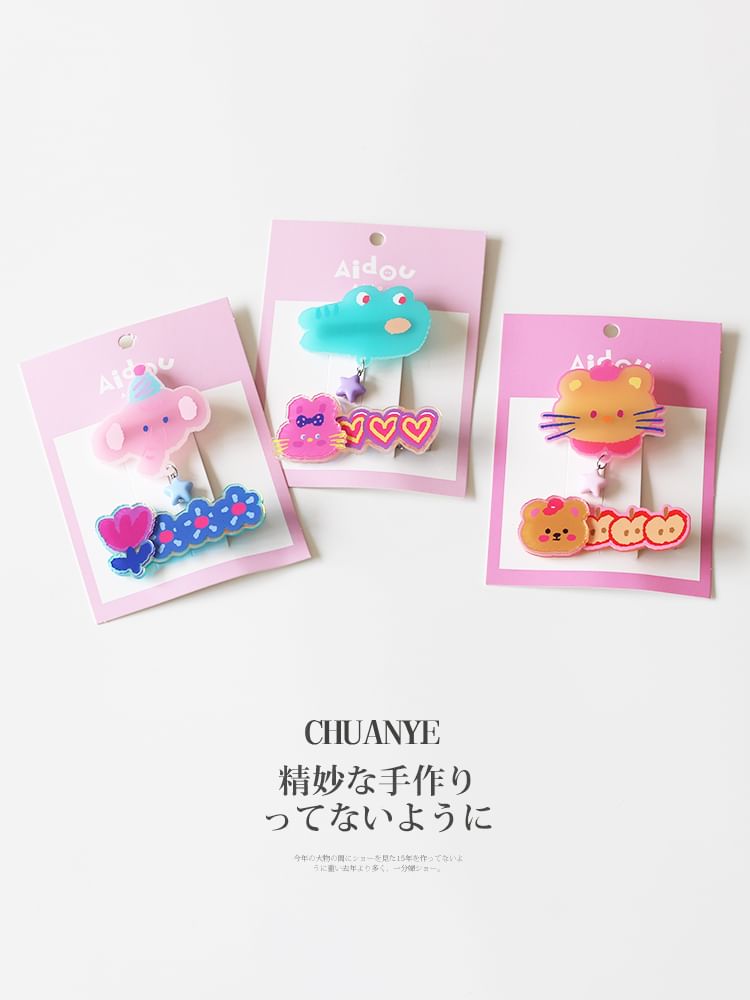 Set of 2: Cartoon Hair Clip SpreePicky