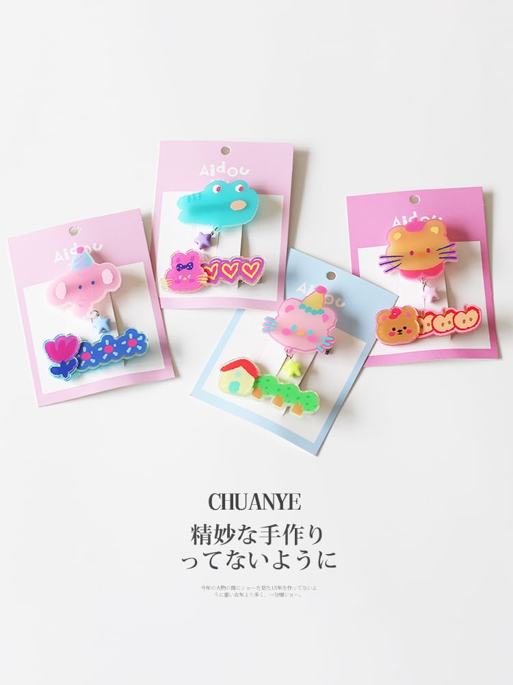 Set of 2: Cartoon Hair Clip SpreePicky