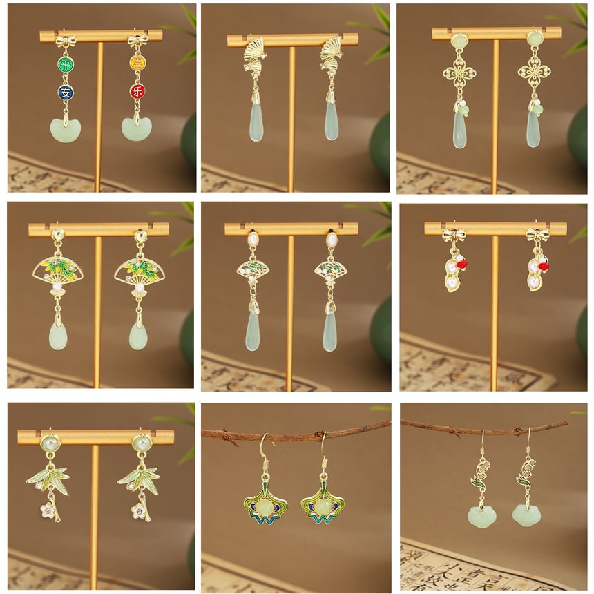 Faux Gemstone Dangle Earring SpreePicky