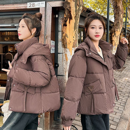 Turtleneck Zip-Up Puffer Jacket SpreePicky