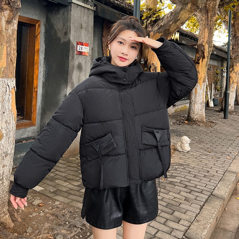 Turtleneck Zip-Up Puffer Jacket SpreePicky