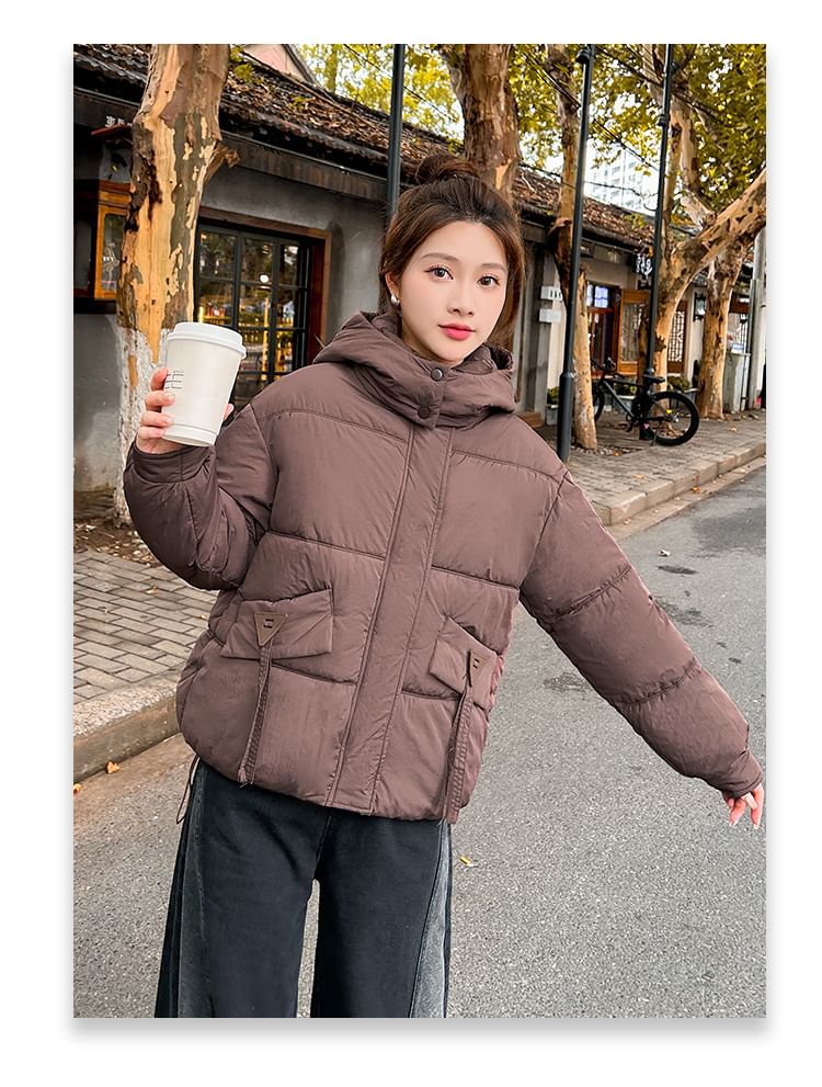 Turtleneck Zip-Up Puffer Jacket SpreePicky