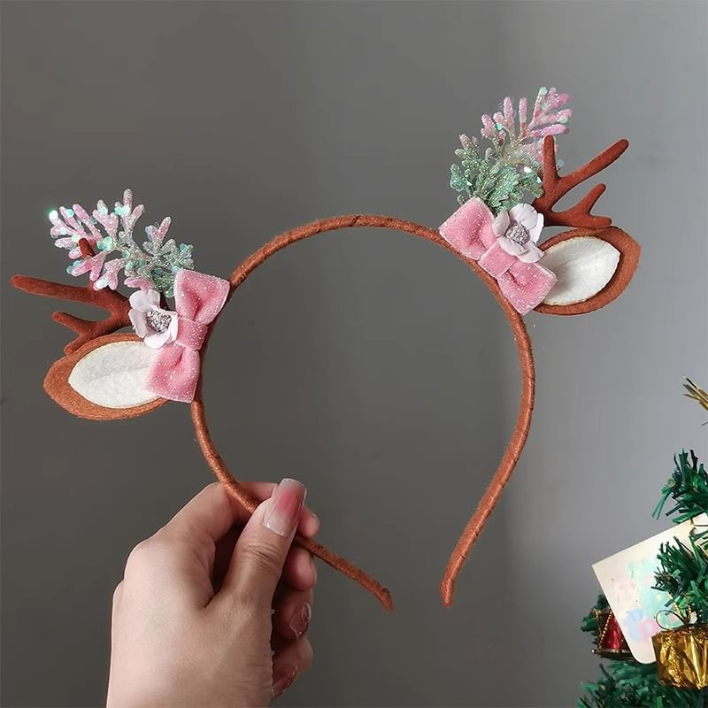 Christmas Deer Horn Party Headband SpreePicky