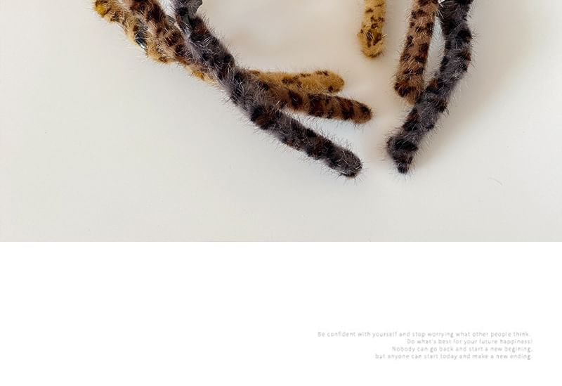 Leopard Print Chenille Headband SpreePicky