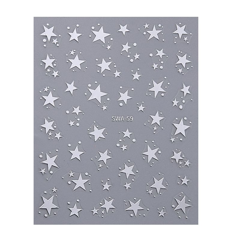 Star Metallic Nail Art Stickers SpreePicky