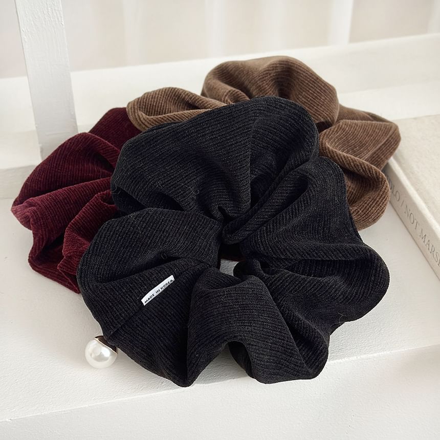 Plain Corduroy Scrunchie SpreePicky