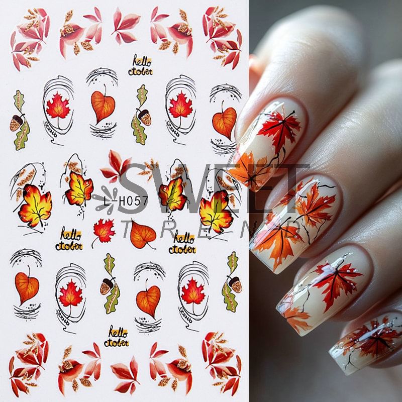 Autumn Nail Art Stickers (Various Designs) SpreePicky