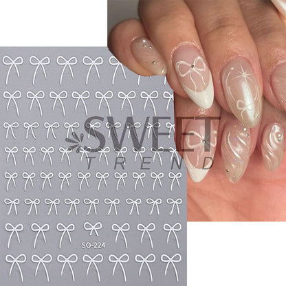 Bow Metallic Nail Art Stickers (Various Designs) SpreePicky