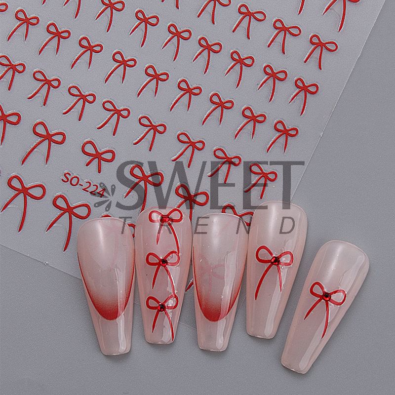 Bow Metallic Nail Art Stickers (Various Designs) SpreePicky