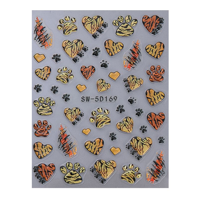 Tiger Paw Nail Art Stickers (Various Designs) SpreePicky