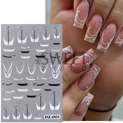 Floral Rhinestone Nail Art Stickers SpreePicky