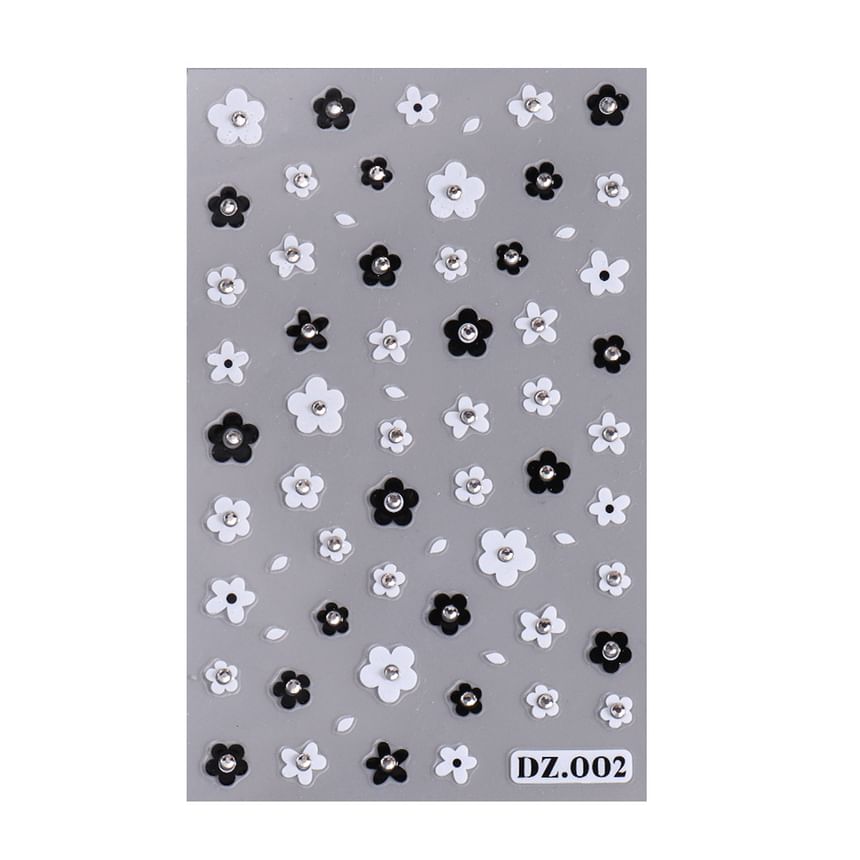 Floral Rhinestone Nail Art Stickers SpreePicky