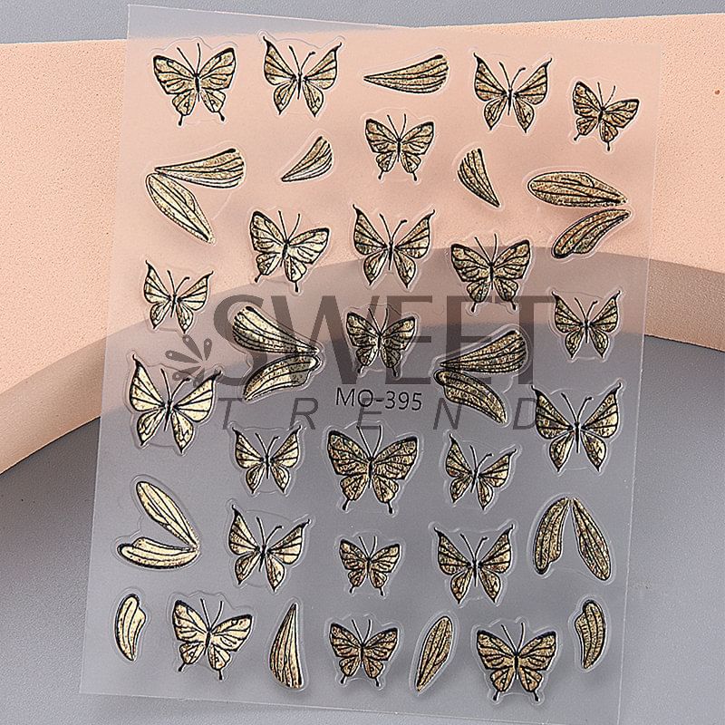 Butterfly Cat Eye Nail Art Stickers SpreePicky