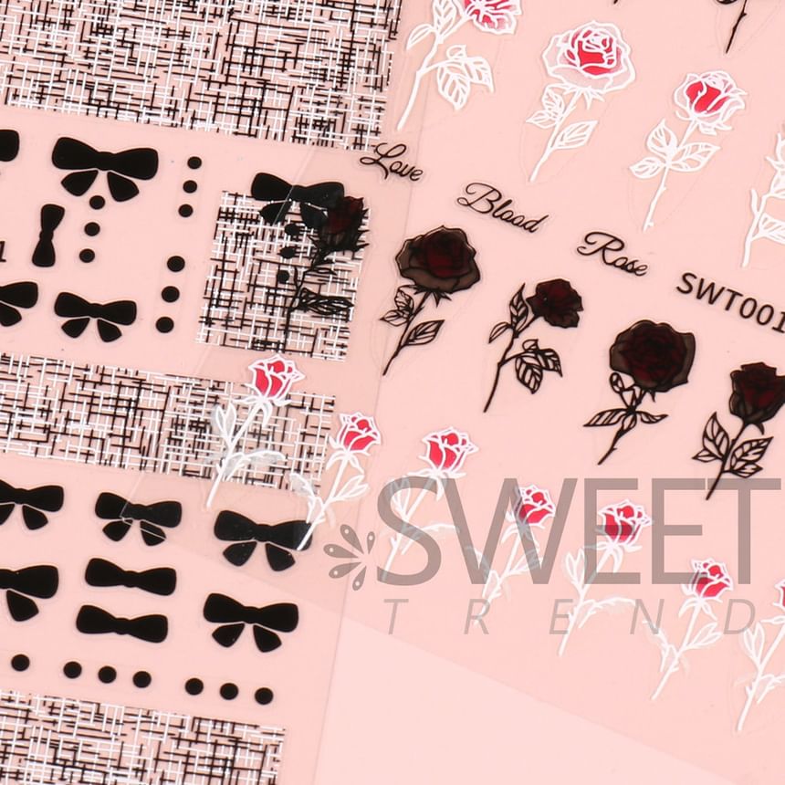 Bow / Floral Nail Art Stickers SpreePicky