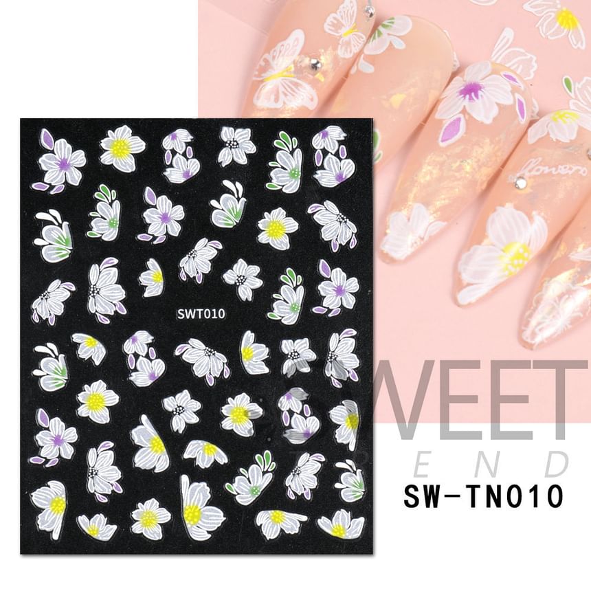 Bow / Floral Nail Art Stickers SpreePicky