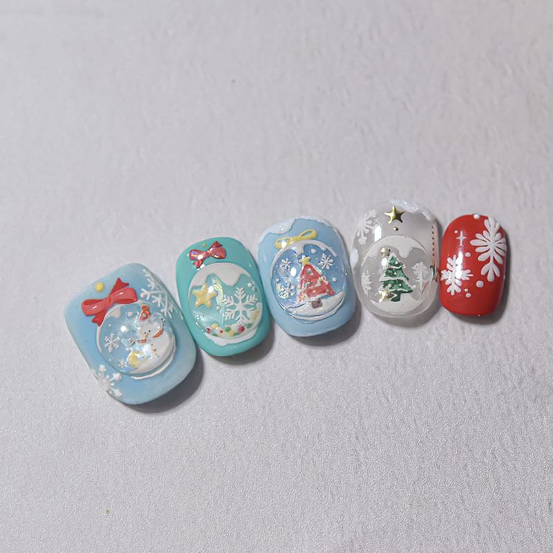 Christmas Crystal-Ball Nail Art Stickers SpreePicky