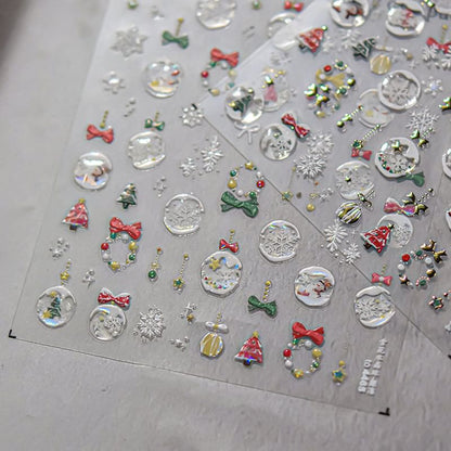 Christmas Crystal-Ball Nail Art Stickers SpreePicky