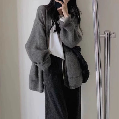 Oversized Open-Front Cardigan SpreePicky