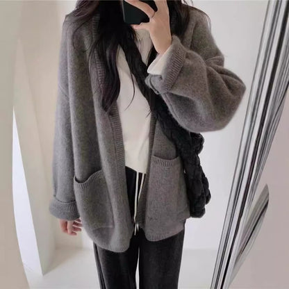 Oversized Open-Front Cardigan SpreePicky