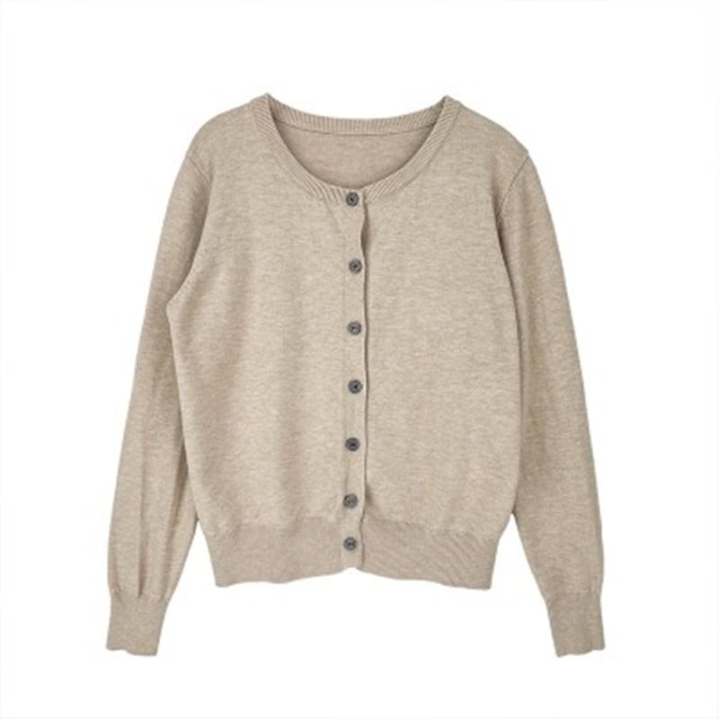 Round-Neck Light Cardigan SpreePicky