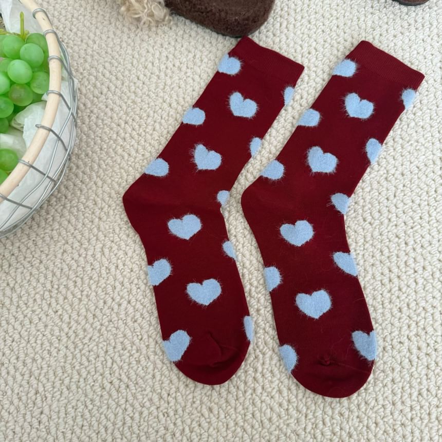 Heart Patterned Short Socks SpreePicky