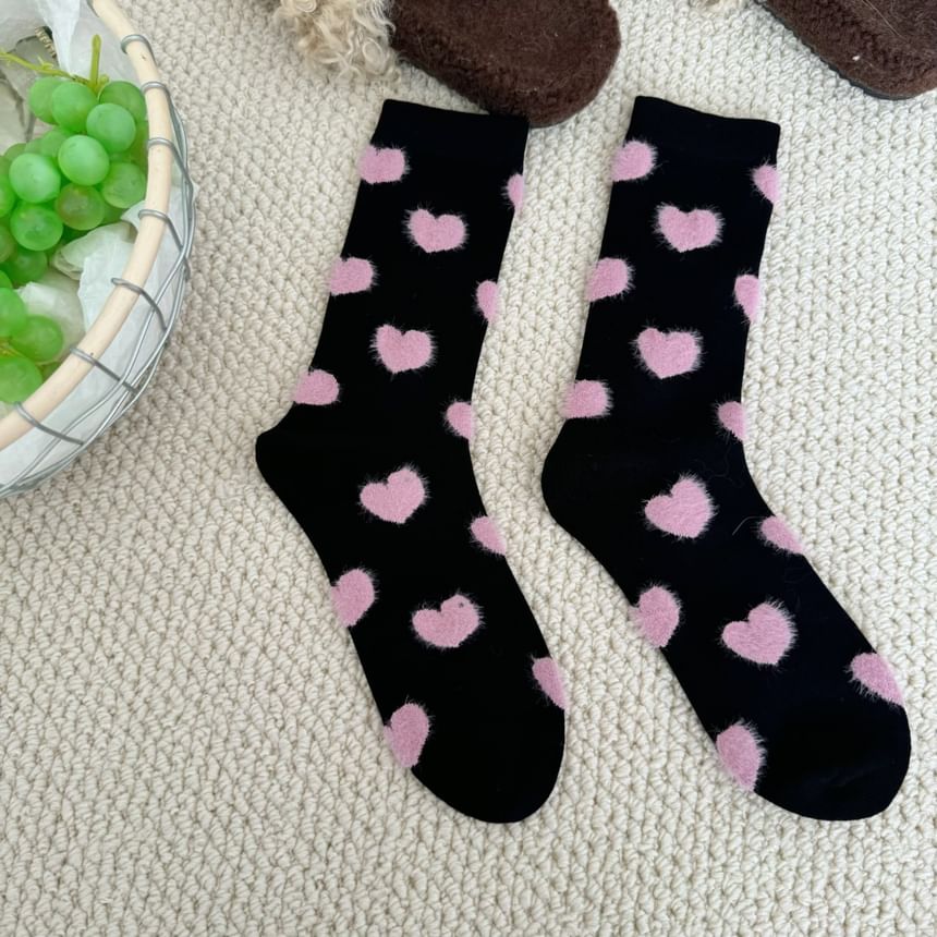 Heart Patterned Short Socks SpreePicky