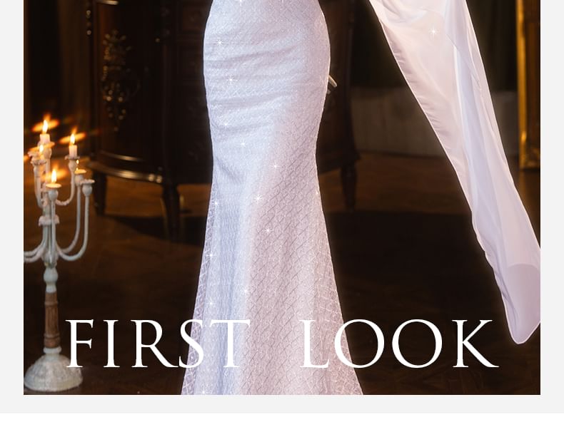 Off Shoulder Evening Mermaid Asymmetrical Gown FashionChic