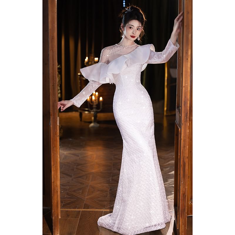 Plain Ruffle Gown (Various Mermaid Designs) Evening FashionChic