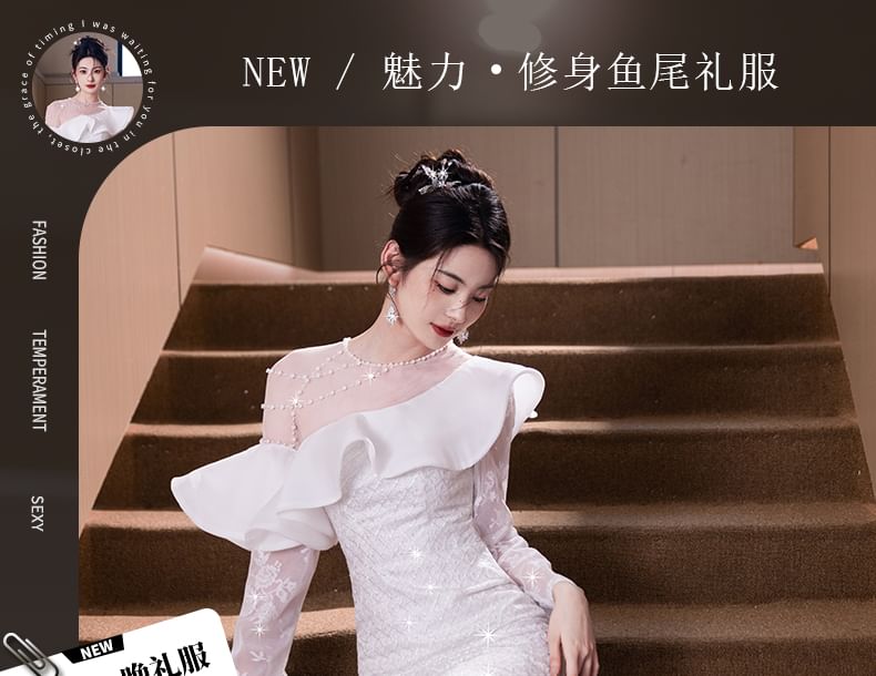 Plain Ruffle Gown (Various Mermaid Designs) Evening FashionChic