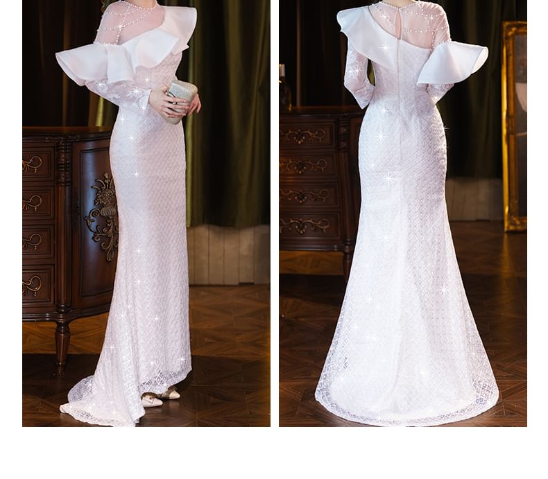 Plain Ruffle Gown (Various Mermaid Designs) Evening FashionChic