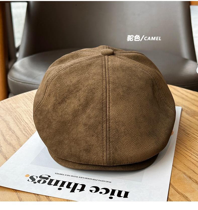 Suede Newsboy Cap SpreePicky