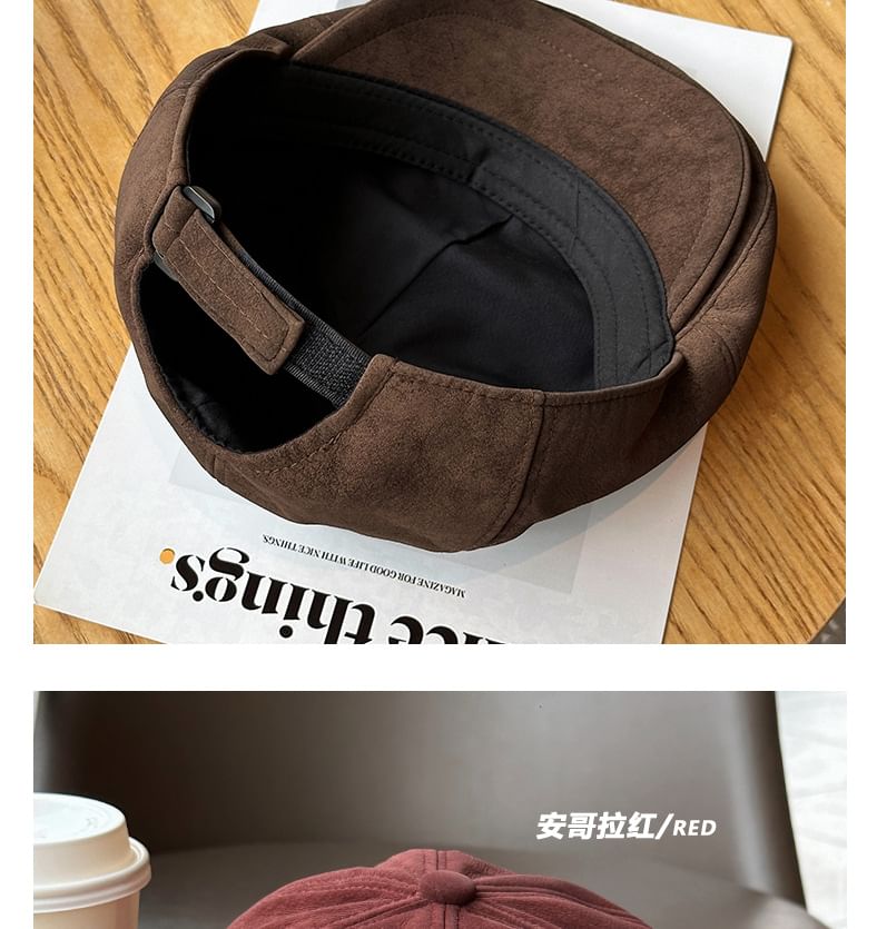 Suede Newsboy Cap SpreePicky