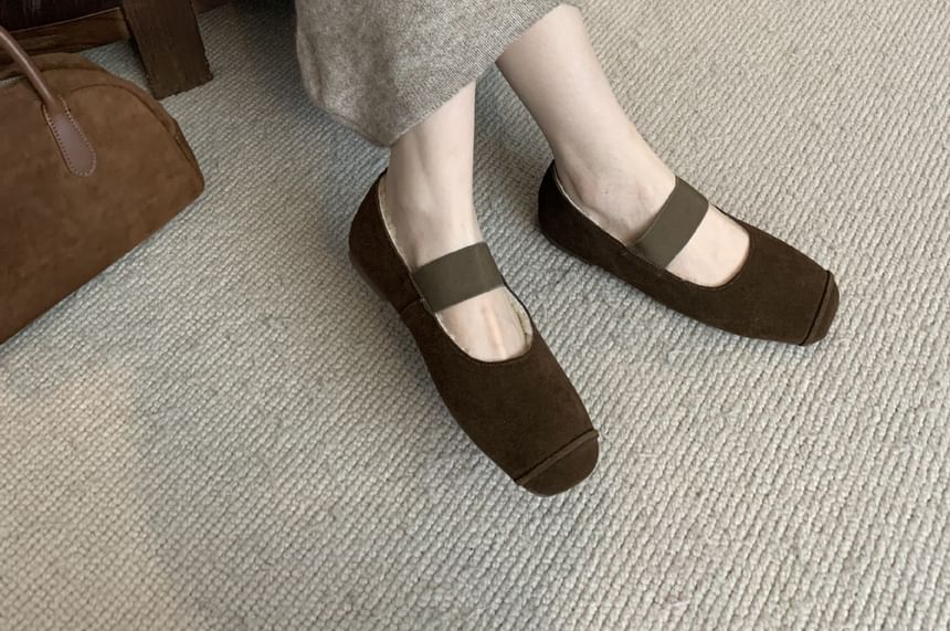 Plain Fleece-Lined Mary Jane Flats SpreePicky