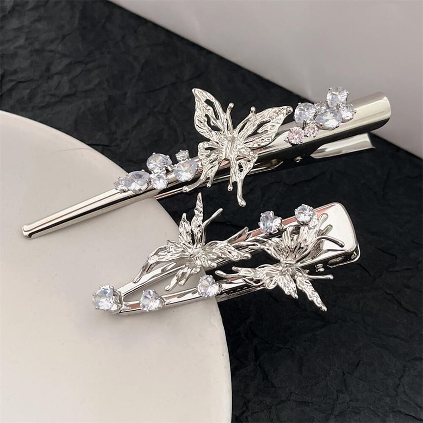 Butterfly Rhinestone Alloy Hair Clip (Various Designs) SpreePicky