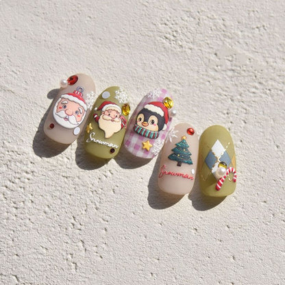 Christmas Cartoon Nail Art Stickers SpreePicky