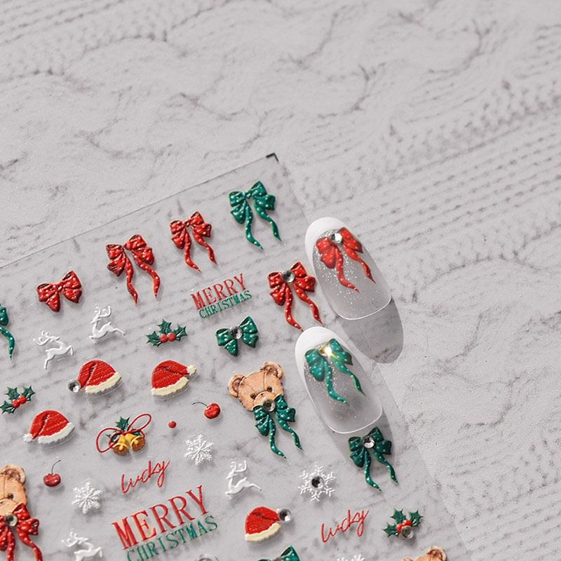 Christmas Cartoon Nail Art Stickers SpreePicky