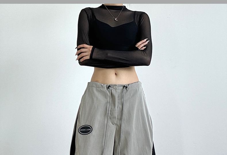 Low Waist Color-Block Loose-Fit Wide-Leg Sweatpants SpreePicky